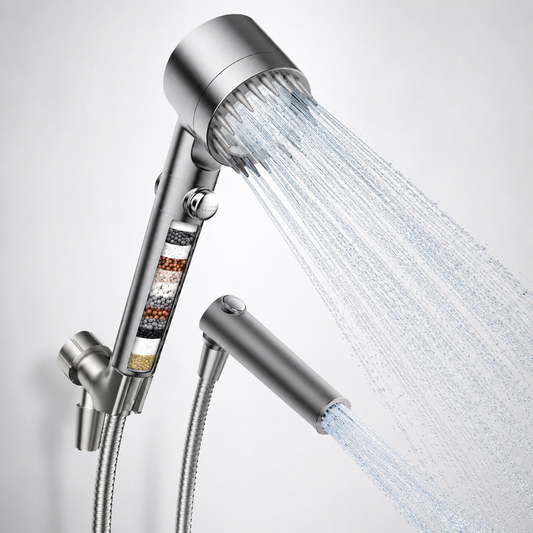 Pluviano™ Spa Shower — Salon-Quality Water in Every Drop